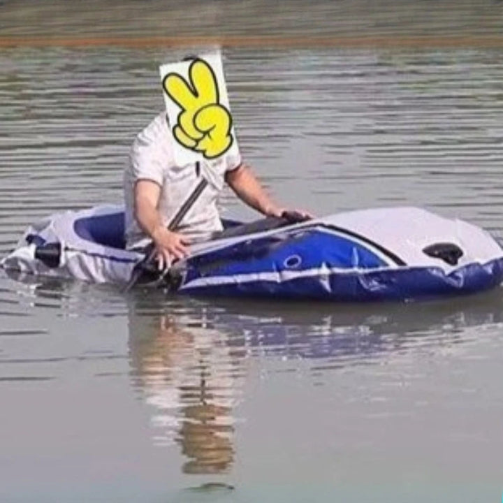 Bote Inflable Resistente para Pesca, Kayak de PVC Reforzado, Dinghy para Exteriores, Bote para Natación y Pesca con Cebo