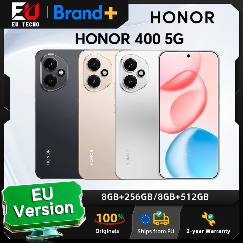 HONOR 400 5G, Versión UE, Smartphone 5G, Cámara principal ultra nítida con IA de 200 MP, Batería de 5300 mAh, Qualcomm Snapdragon 7 Gen 3