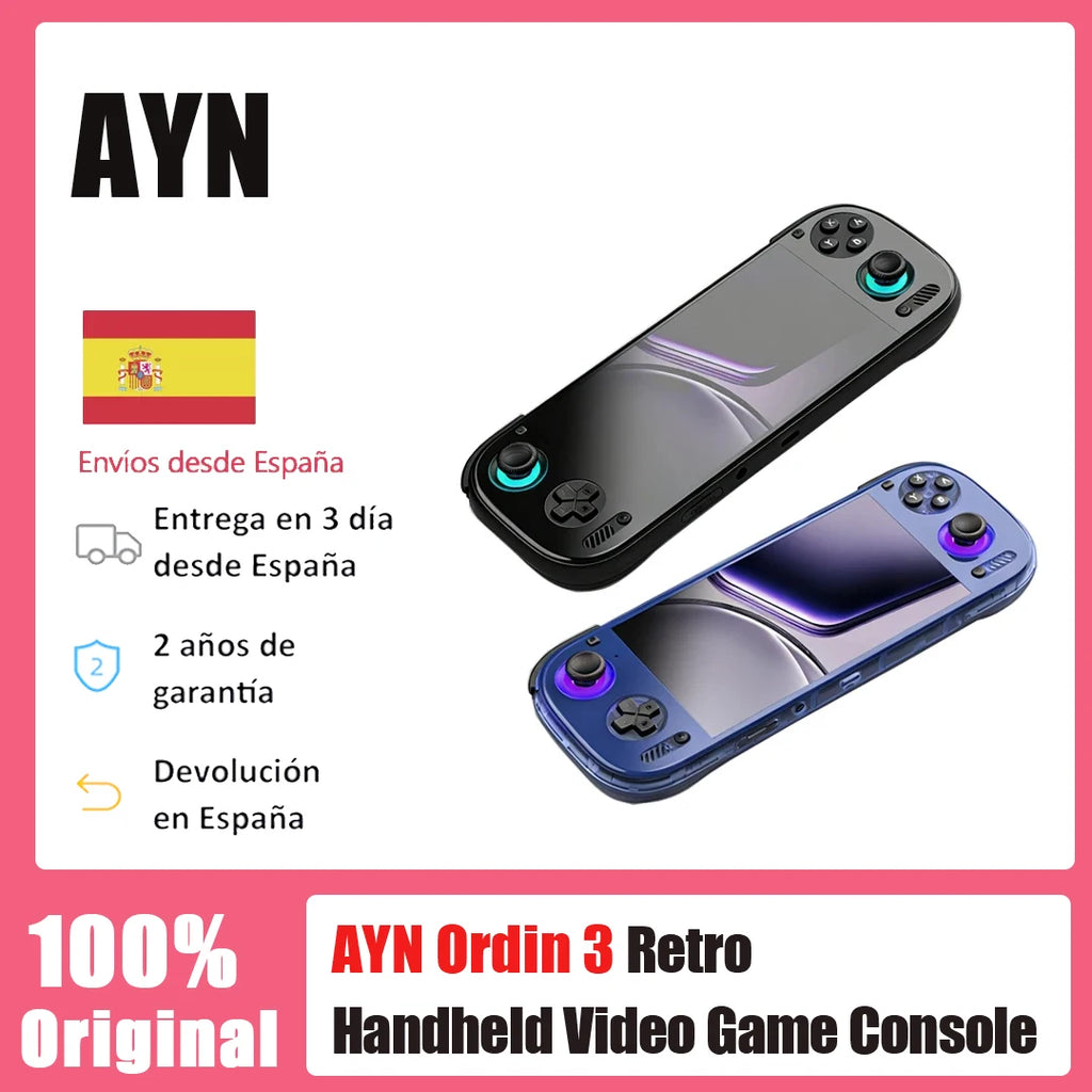 AYN Odin 3 Handheld Game Console 6 Inch 1080P 120Hz AMOLED Touch Screen Built-in 8000mAh Large Battery Hall Effect Joystick & Trigger Portable Retro Video Game Console Support Multiple Emulators Gaming Player