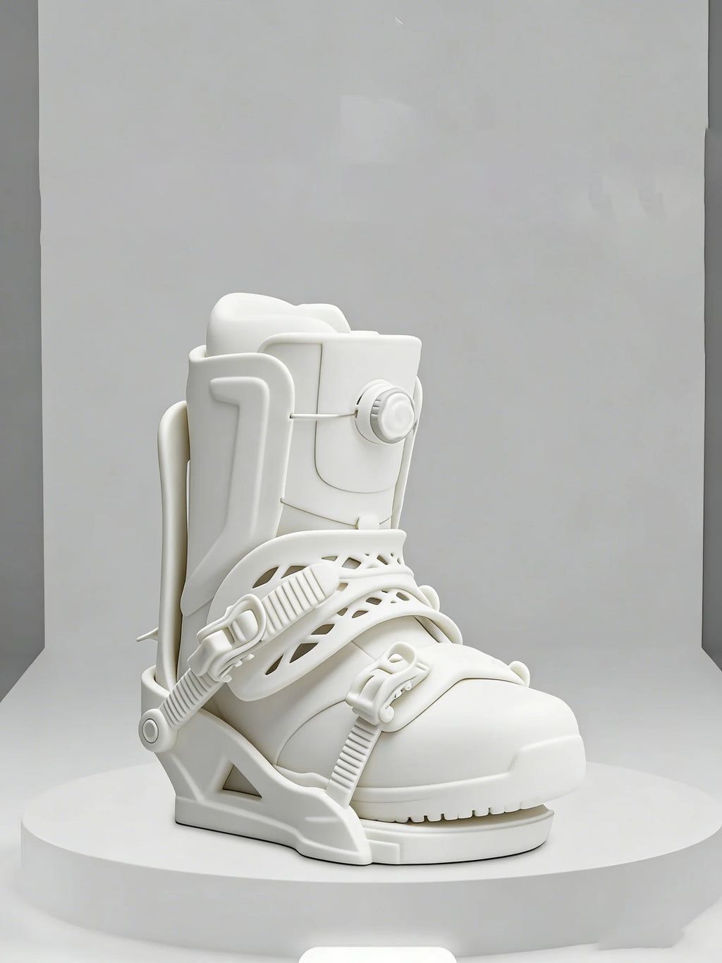 Fijaciones de snowboard Blanco 3D Encuadernación envuelta totalmente ajustable Base cómoda y amortiguadora