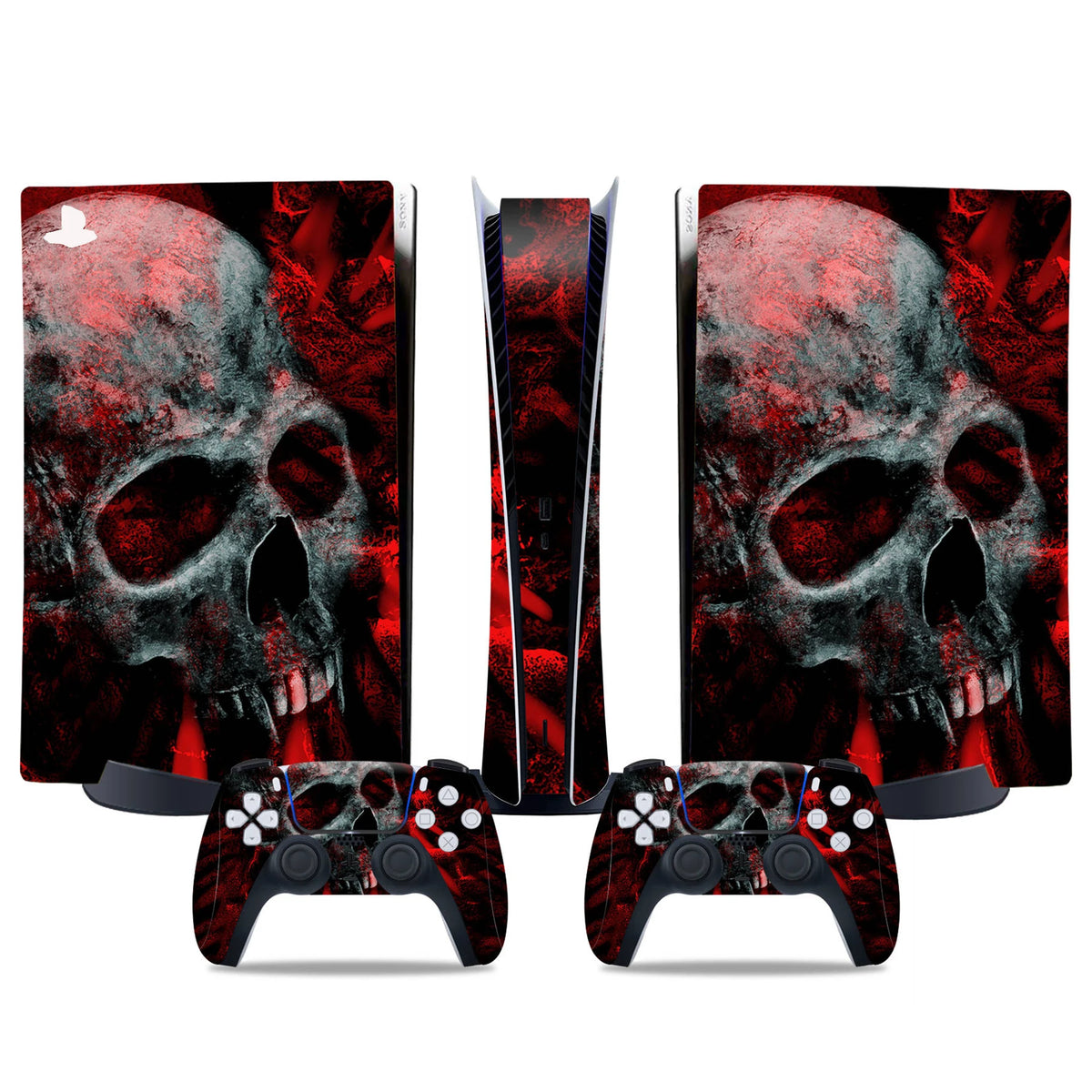 Skin Sticker for PS5 Digital Decorative Vinyl Decal Full Cover Wrap for Game Console and 2 Controllers