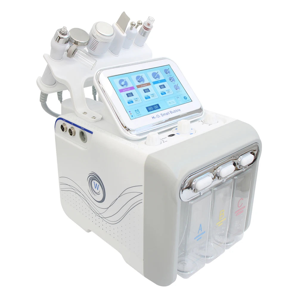 AOKO 6/7 en 1 Dermoabrasión Peel Spa Máquina Facial Rejuvenecimiento de la Piel Hydro Dermoabrasión Aqua Limpieza Profunda Dispositivo de Cuidado de la Piel