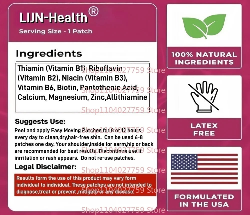 30 parches Beyond B1 Complex Parches transdermicos con vitaminas, Thiamin, niacina - Apoya la energía, el estado de ánimo y el sistema nervioso