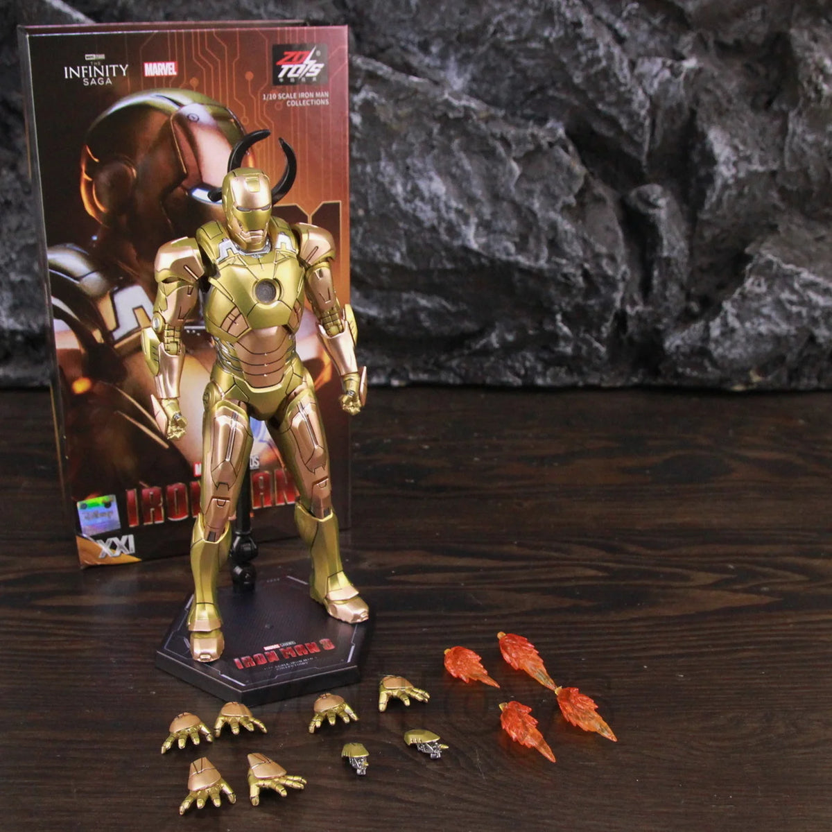 ZD Toys Marvel Iron Man MK46 MK45 MK1 MK2 MK3 MK4 MK5 MK6 MK7 MK33 MK17 7 "Figura de acción de película Iron Mark 1 2 3 4 5 6 7 Leyendas