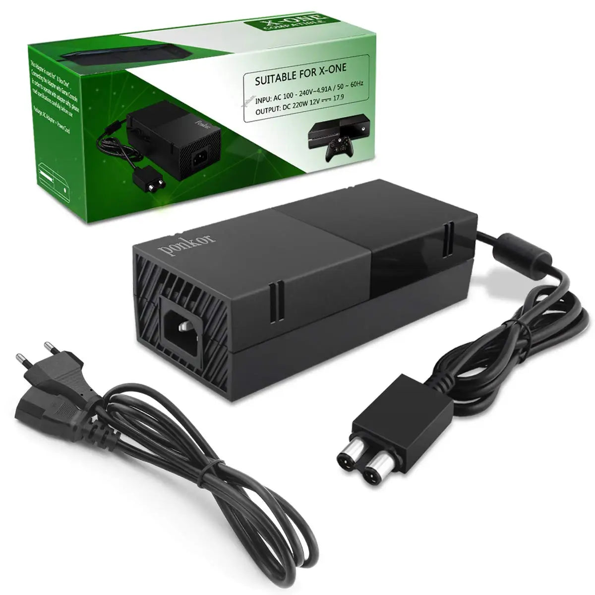 Adaptador de Corriente de Repuesto con Enchufe Europeo, Compatible con Consola Xbox One, Cargador de CA Estable, Accesorio de Alimentación para Consola de Juegos en Casa