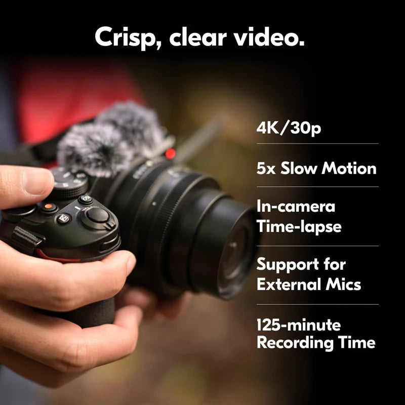 Cámaras Nikon originales, video 4K UHD, cámara sin espejo Z30 con pantalla táctil abatible, formato DX, para creadores de contenido y fotógrafos.