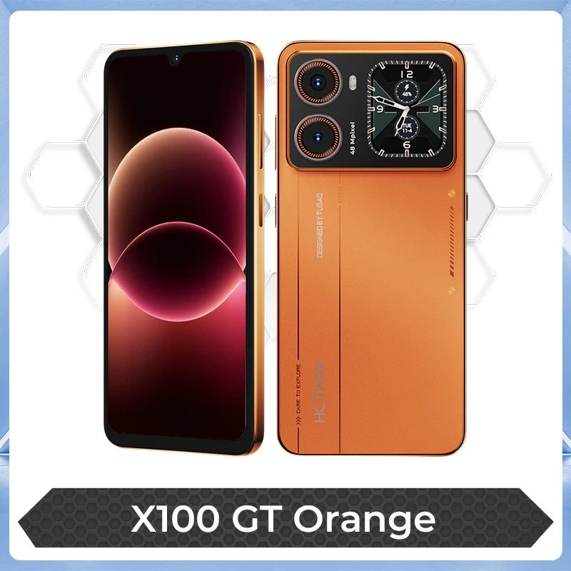 Smartphone HOTWAV X100 GT Android 16, 6.9'', 120Hz, 48MP, 5160mAh, 20W con pantalla secundaria, 8GB, 256GB, emisor IR