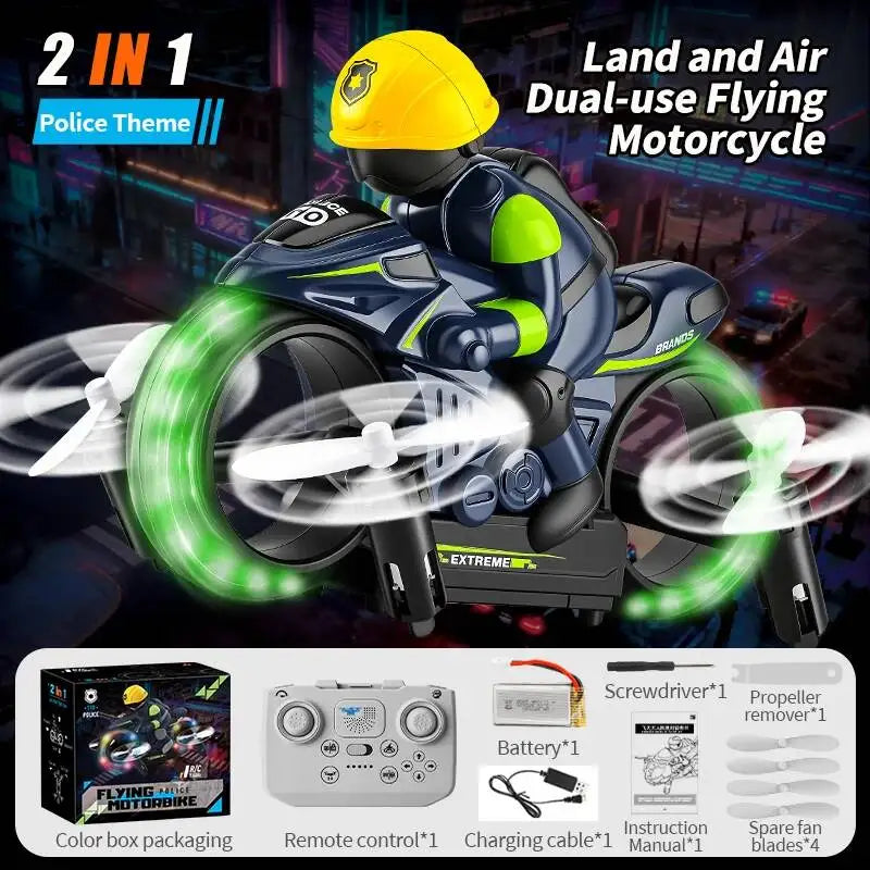 JJRCH141 2-in-1 Remote Control Car, Remote Control Aircraft, 360-Degree Rotation, Headless Mode, Children's Electric Aircraft