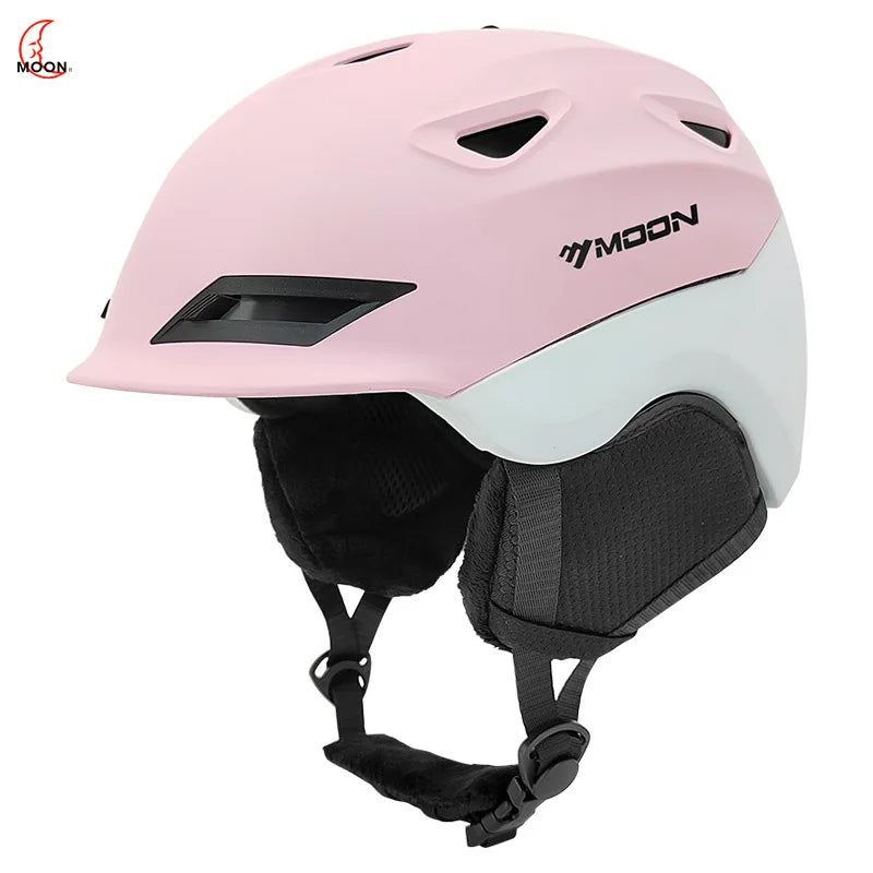 MOON casco de Snowboard con gafas de esquí para adultos, carcasa de PC duradera y espuma EPS, cascos de nieve de seguridad, gafas para jóvenes