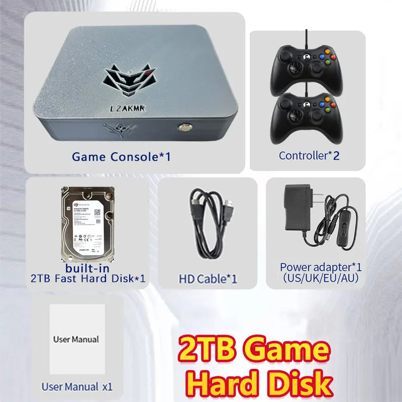 Consola de Juegos Retro AK1, Sistema Dual Win11 y Batocera, 8G/16G RAM, 2/4TB ROM, Más de 99999 Juegos, Más de 60 Emuladores para PS2, PS3, WII, SS, NGC, XB