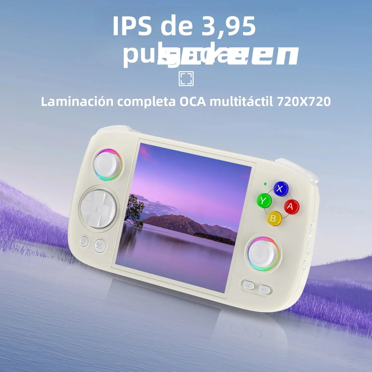 Consola de Juegos Retro Portátil Anbernic RG Cube, 64 bits, Android 13, Unisoc T820, Pantalla IPS de 3.95 Pulgadas, Joystick Hall, Efecto de Iluminación RGB