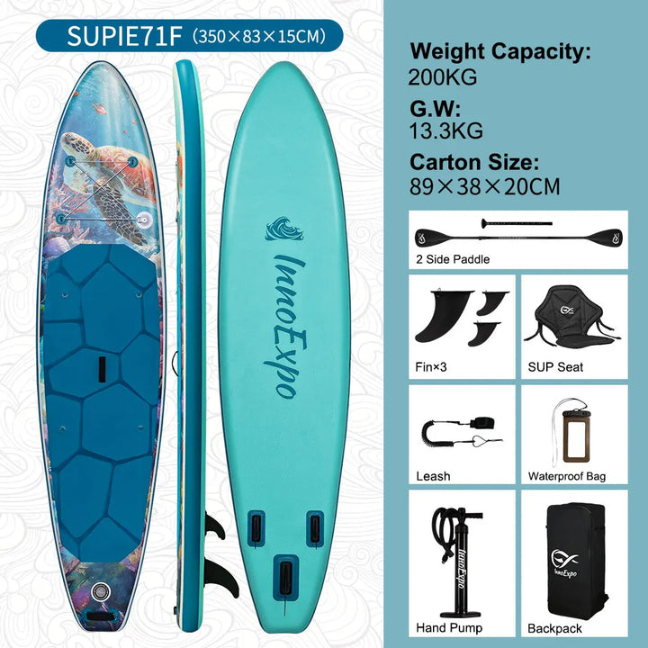 Tabla de Paddle Surf Inflable InnoExpo, Tabla de Surf, Tabla de SUP, Antideslizante, Deportes Acuáticos, Tabla de Paddle Surf ISUP