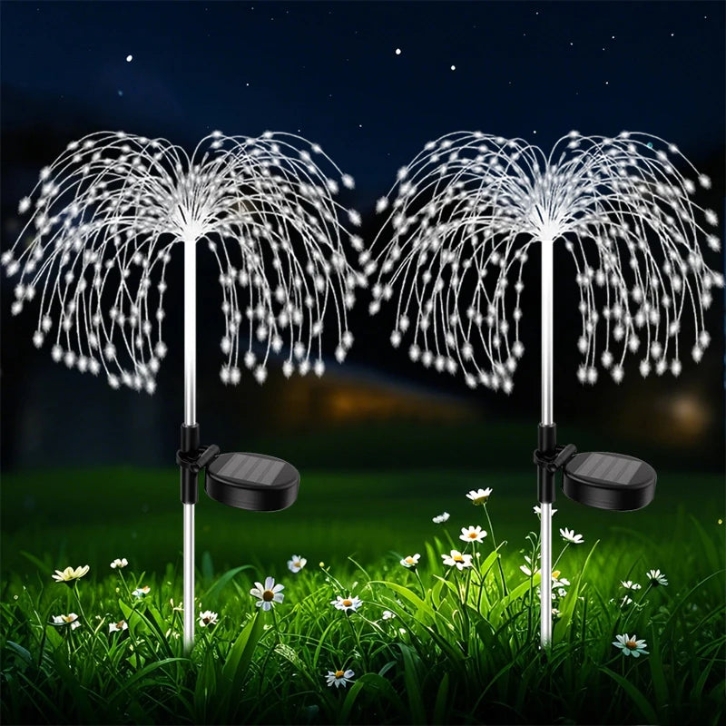 Solar Garden Lights Outdoor 60/200LED Firework Lights  Decor for Yard Pathway Flowerbed Planter Balcony Patio Decor Waterproof