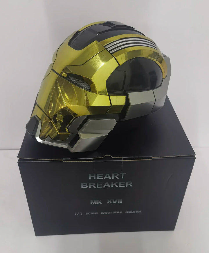 Casco de Iron Man, modelo Mk5, Mk50, Mk17, a escala 1:1, modelo de juguete coleccionable que se puede usar, con control de voz y luces LED, para adultos.