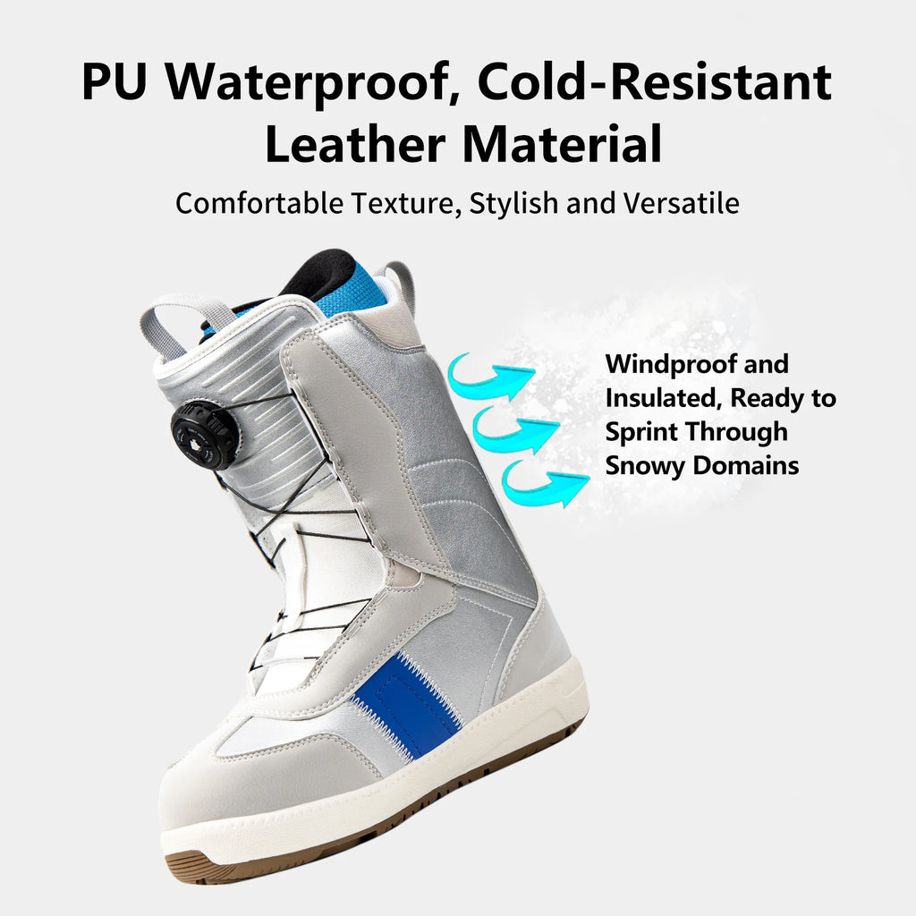 Botas de Esquí Dexun con Doble Hebilla, Cierre Rápido, Impermeables, Calientes, Suela de EVA y Goma, Soporte TPU, Talla 36-45