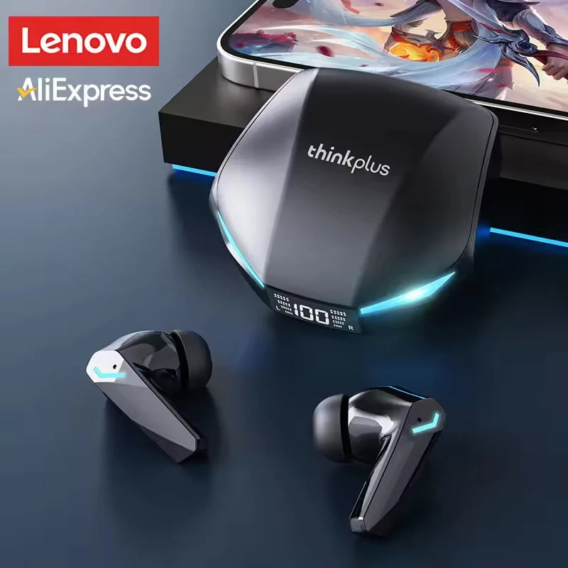 Lenovo New  XT53 Bluetooth V5.4 Earphones LED Power Display Gaming Headphones Waterproof Anti-sweat Upgraded Wireless Earbud
