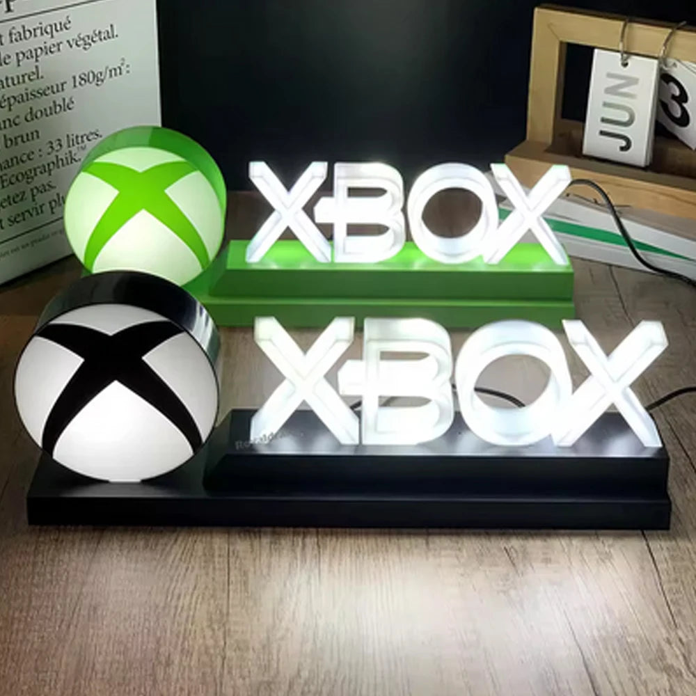 Nueva Lámpara de Iconos de Juego para PS4/PS5 con Control por Voz, Lámpara LED Decorativa, Soporte de Lámpara Colorido, Luces Nocturnas de Ambiente para Mesa