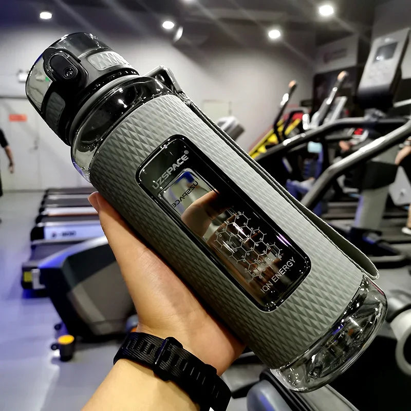 UZSPACE botellas de agua deportivas sin BPA portátil gimnasio anticaída a prueba de fugas hervidor de Fitness de gran capacidad botella de bebida de plástico Tritan