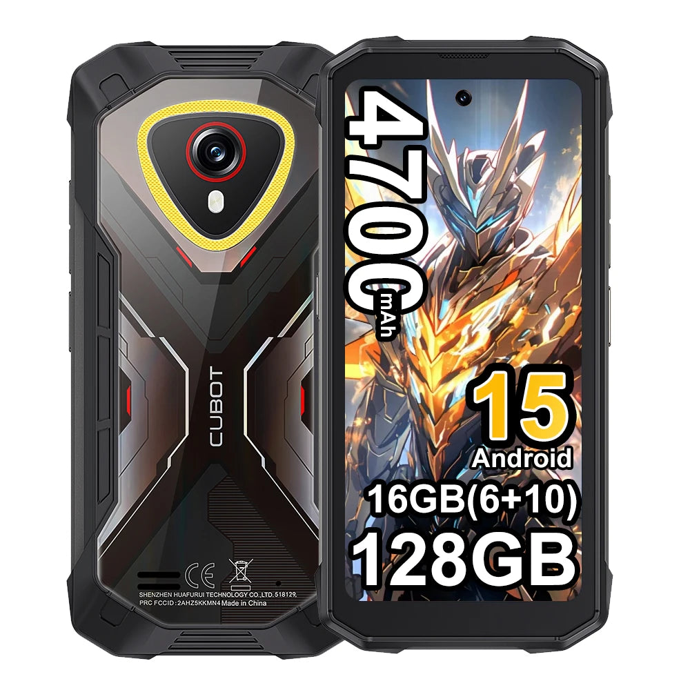 Smartphone resistente Cubot KingKong Mini 4 Android 15, pantalla de 4,7 pulgadas, 90Hz, 4700mAh, 6GB+128GB, 8GB+256GB, NFC, 48MP, luz de camping