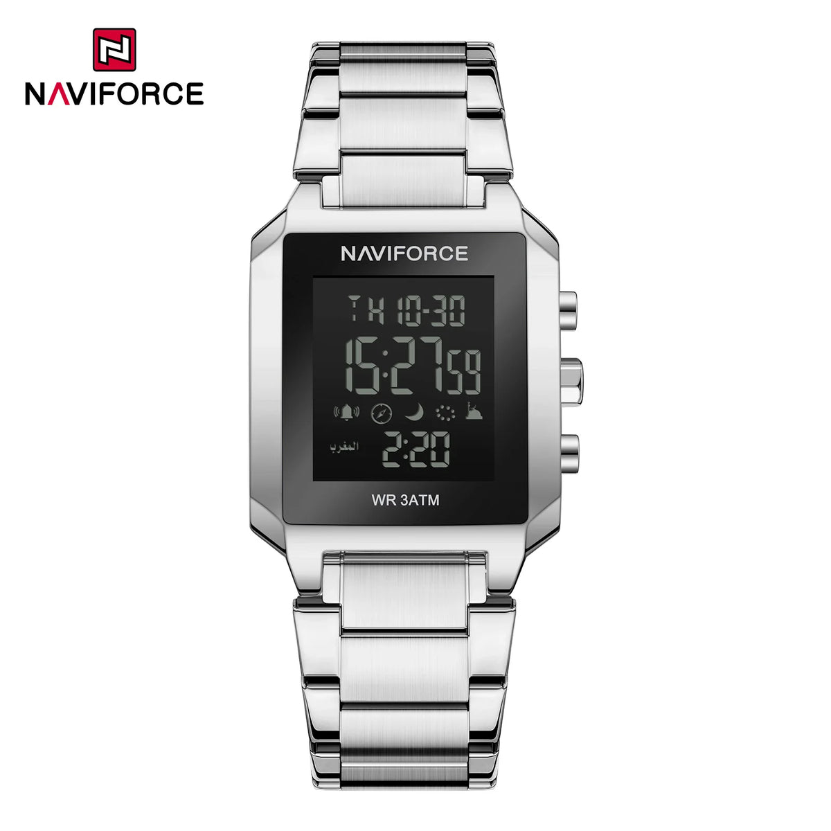 Reloj deportivo digital LED de moda NAVIFORCE 9270, reloj electrónico, resistente al agua 3Bar, reloj de pulsera para hombre Relogio Masculino