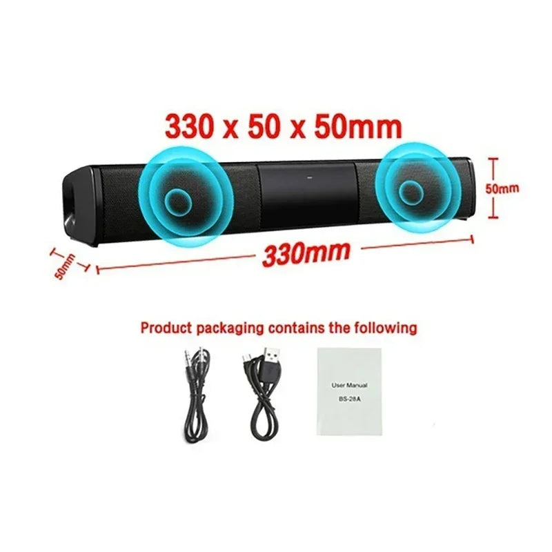 Barra de Sonido Envolvente para Cine en Casa, Inalámbrica, Bluetooth, Supergraves, Estéreo con Cable, Serie BS, para Sistema de Entretenimiento de Audio para TV