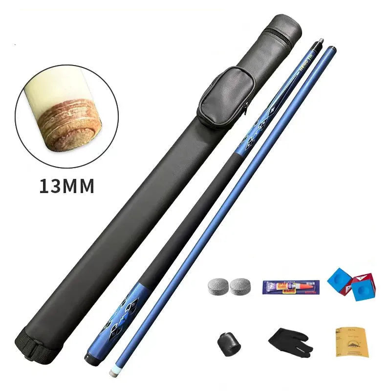 Nuevo taco de billar de fibra de carbono 2026 de 9,5 mm, 11,5 mm y 13 mm, 1 pieza, desmontable en 1/2, tecnología de material de carbono, accesorios de billar
