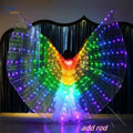 Capa Luminosa LED con Alas de Mariposa para Actuaciones Escénicas, Disfraz de Danza del Vientre, Arte Luminoso Portátil, Accesorio para Fotos de Fiesta de Halloween
