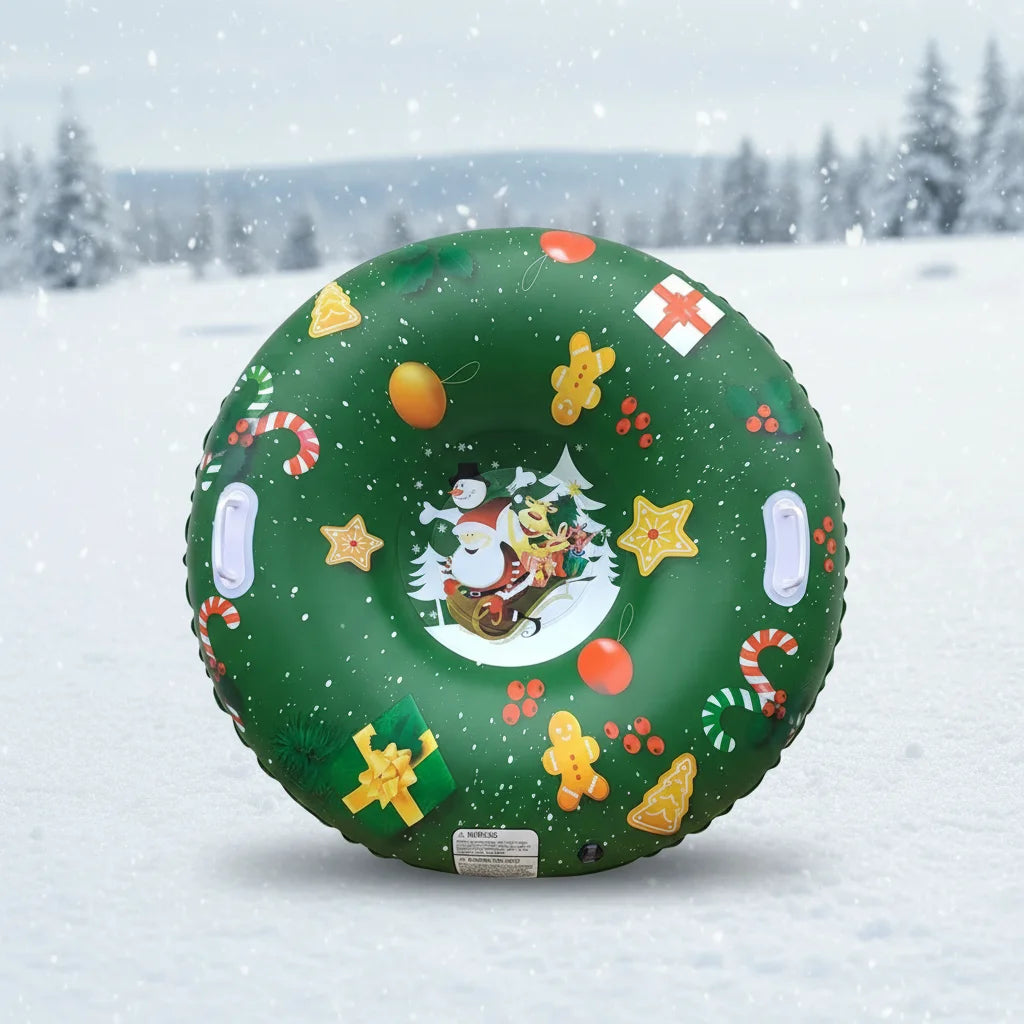 Trineo de Nieve Hexagonal Inflable de PVC de Alta Calidad con Asa para Uso en Exteriores en Invierno por Niños y Adultos