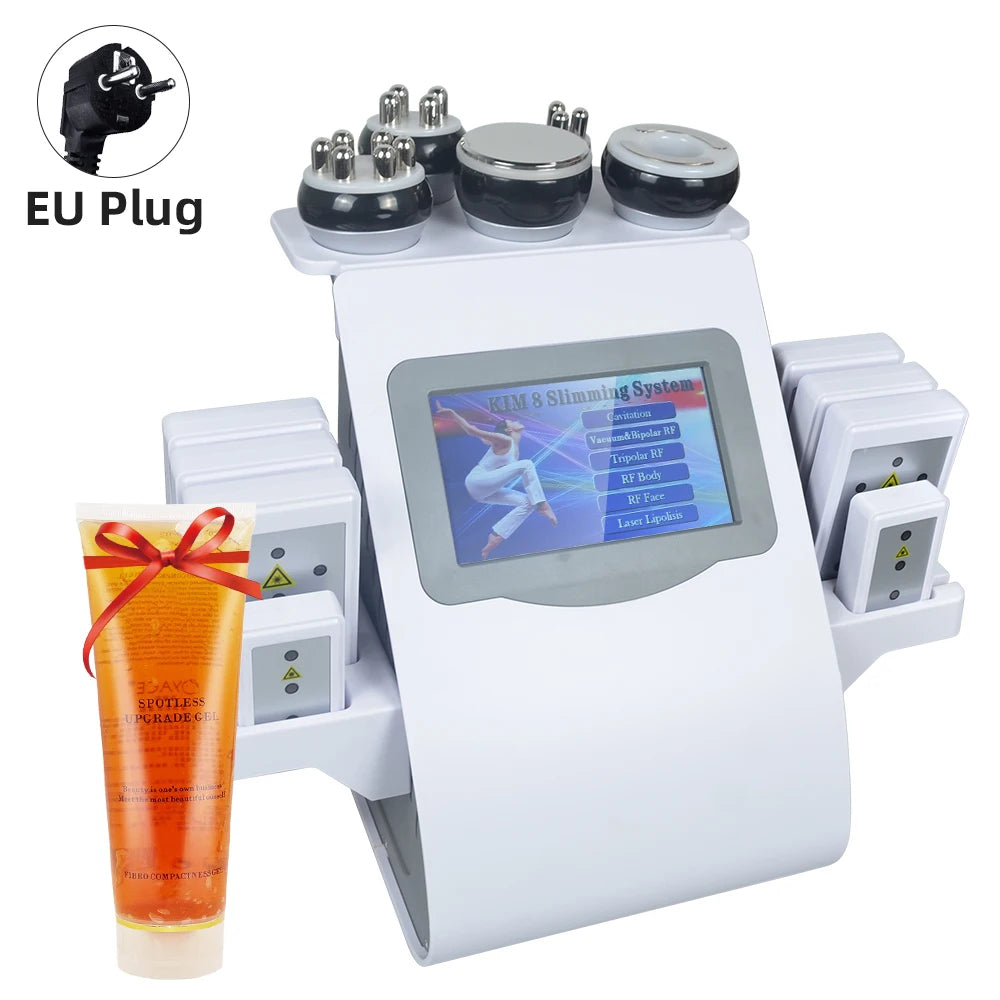 NUEVA Máquina de Cavitación Ultrasónica 6 en 1 40k KIM8 con Sistema de Vacío para Adelgazamiento, Lifting Facial, Reducción de Celulitis y Masaje Corporal, Recién Llegada del Almacén Alemán, Entrega Rápida