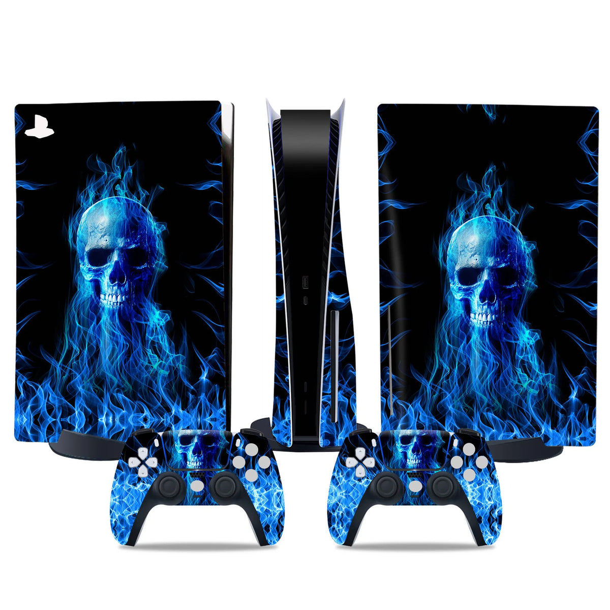 Pegatina para consola PS5 con disco y 2 mandos, vinilo adhesivo decorativo para la cubierta de la consola
