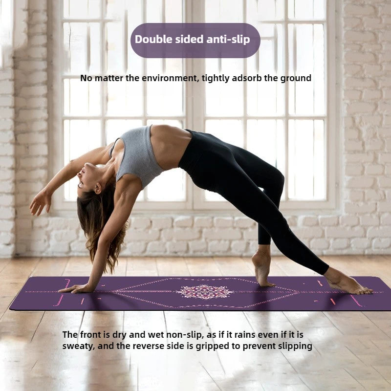 Lezyan, lo más nuevo, estera de Yoga de goma Natural de PU antideslizante, agarre grueso para absorción de sudor, ejercicio, absorción de impacto, entrenamiento, Fitness, gimnasio