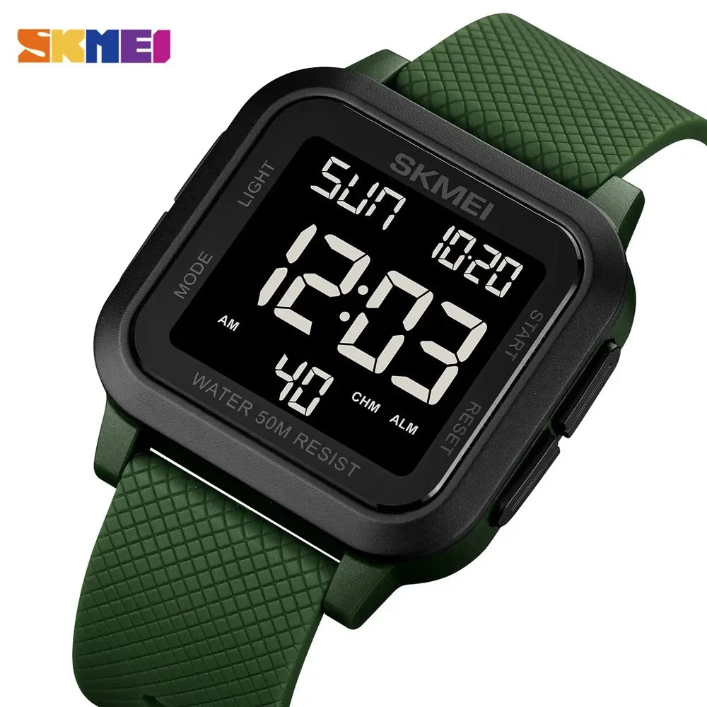 Reloj digital militar SKMEI 1894 para hombre, resistente al agua, reloj deportivo electrónico a prueba de golpes, con cuenta regresiva 1841 Montre Homme