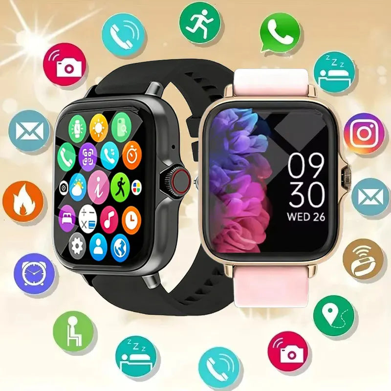 Reloj inteligente multifuncional 2026 para hombre y mujer, con conexión Bluetooth para teléfono, música, pulsera deportiva de fitness, monitor de sueño ht30