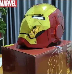 Casco de Iron Man Mk17, Juguete Eléctrico con Control por Voz de Jarvis, Apertura y Cierre Automático, Máscara Coleccionable, Regalo
