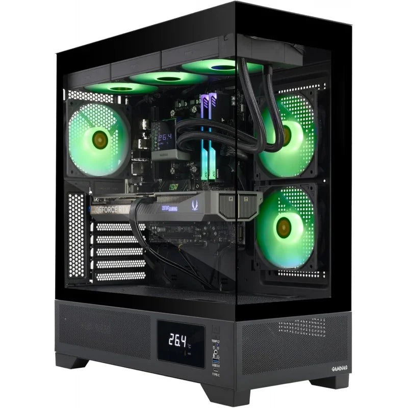 Computadora de Escritorio para Juegos MEK con IA Integrada - GeForce RTX 5070 de 12GB, Ryzen 5 7600X hasta 5.3 GHz, 32GB RGB DDR5