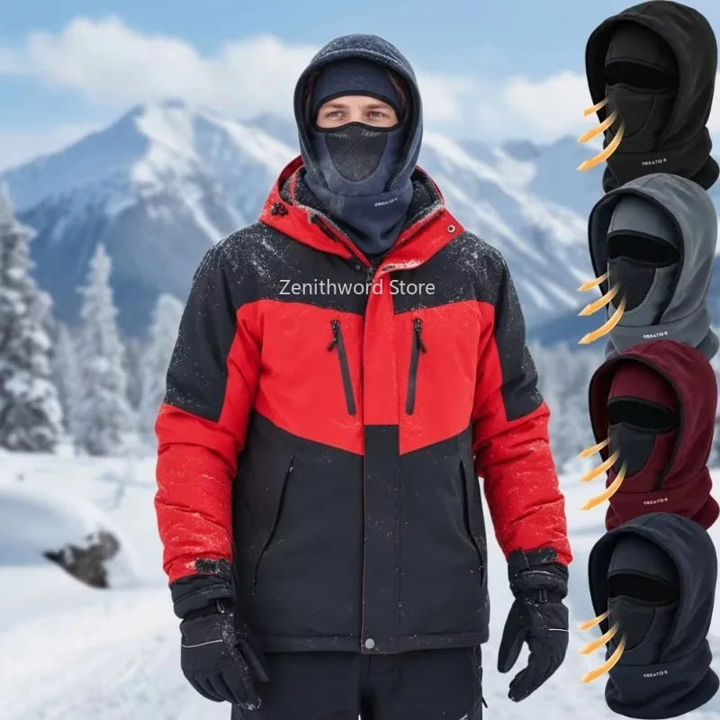 Pasamontaña impermeable de forro polar, gorro térmico para ciclismo, esquí, cuello con capucha para la temporada de frío, protector facial para el cuello.