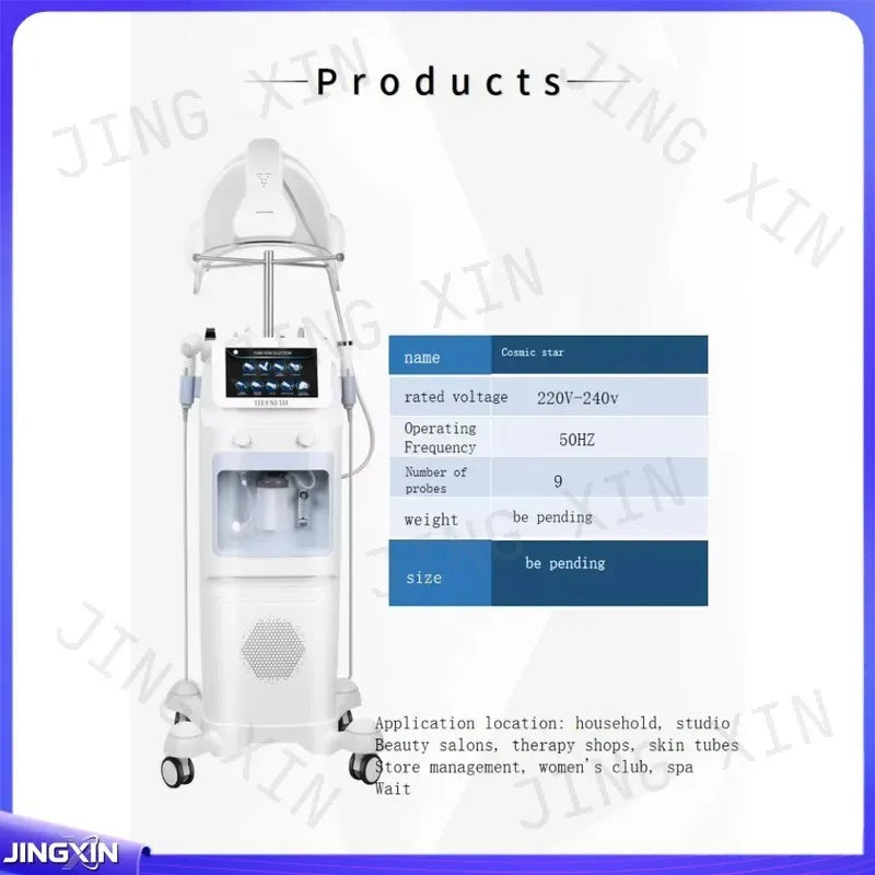 Máquina de hidrodermoabrasión 9 en 1, dispositivo profesional para el cuidado de la piel del rostro, instrumento de belleza para limpieza, ideal para salones de belleza.