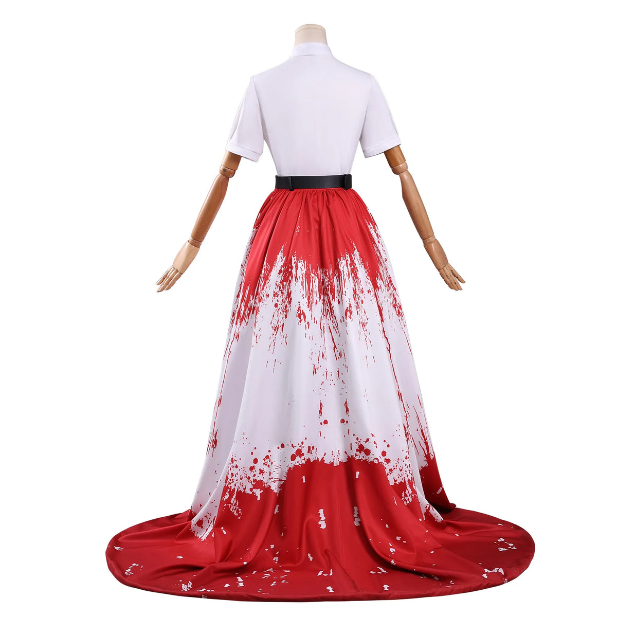 Disfraz de Cosplay de Chica Prohibida de Terror en Rojo, Vestido Manchado de Sangre, Disfraz de Carnaval de Halloween para Mujer
