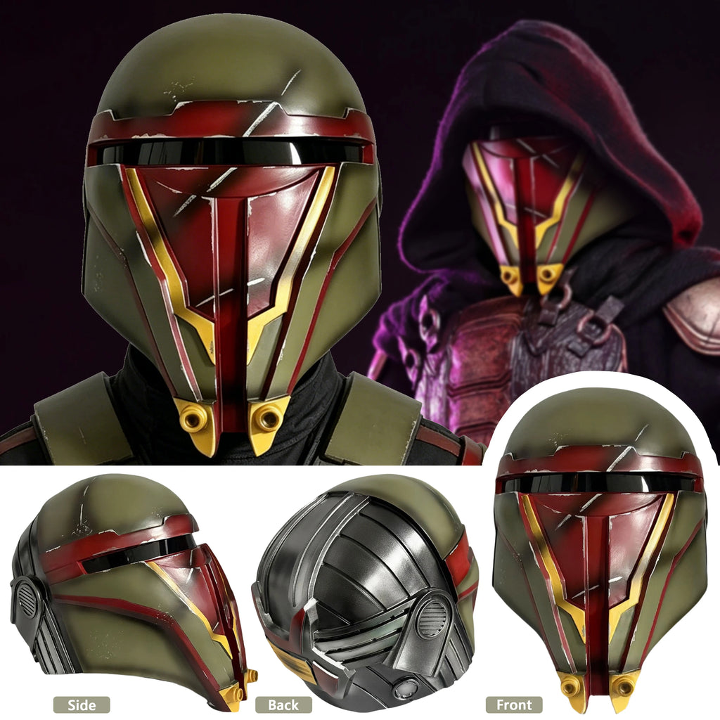 Darth Revan Helmet 01 The Old Republic Star SW Cosplay Mask Full Face Red Bronze Resin Halloween Costume Prop Custom Made