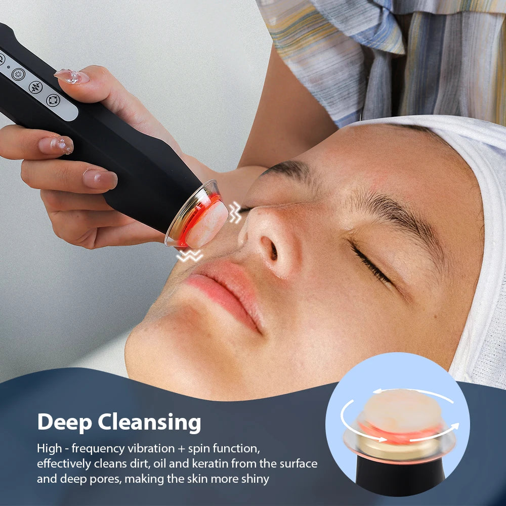 Dispositivo Facial Inalámbrico de Burbujas de Oxígeno, 7 Colores LED, Máquina de Belleza CO2, Varita de Cuidado de la Piel para Limpieza Profunda e Hidratación, para Spa en Casa