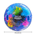 Tubo de Nieve Inflable para Adultos y Niños, Trineo de Nieve Resistente con Base Rígida y Asas, Anillo de Esquí de PVC Engrosado, Accesorios para Juegos de Invierno