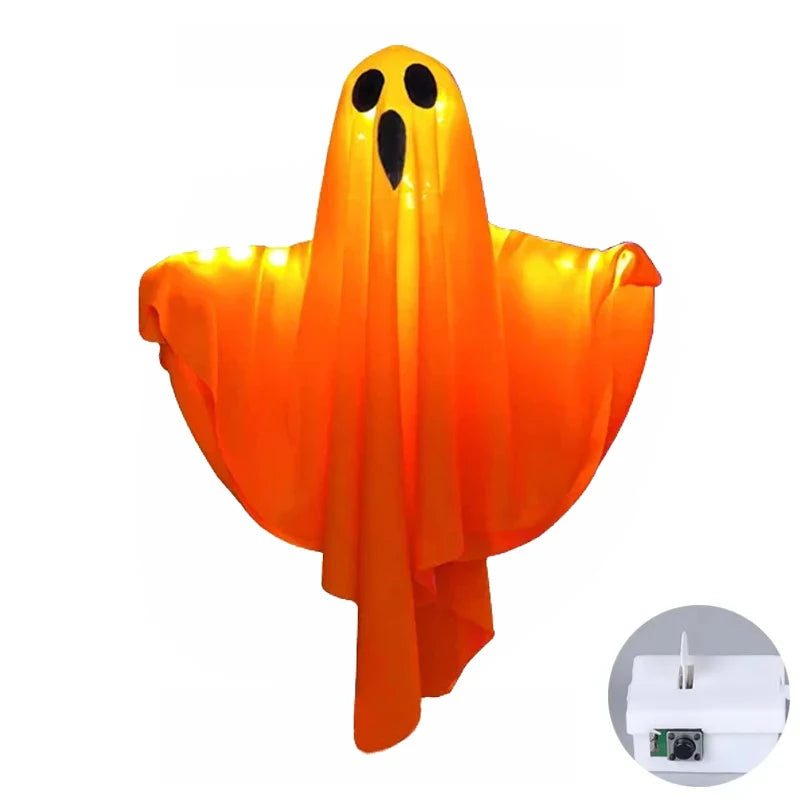 Fantasma de Halloween Colgante de Gran Tamaño, Luminoso, para Decoración de Puerta Exterior, Patio, Fiesta Espeluznante, Accesorio para Casa Embrujada, Celebración