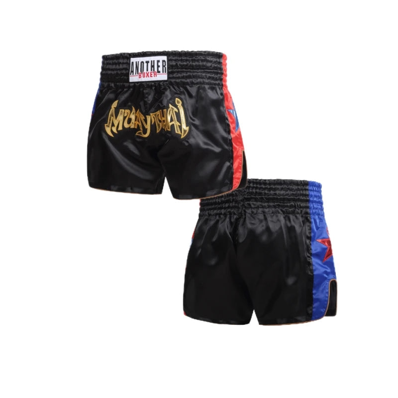 Pantalones Cortos de Muay Thai para Hombre, Mujer y Niños, Pantalones de Entrenamiento de Boxeo, Kickboxing, Bordados, para Gimnasio, Artes Marciales, Grappling, Ropa de Entrenamiento de MMA
