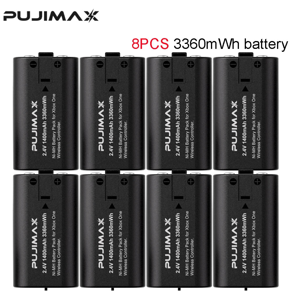 Paquete de baterías recargables PUJIMAX 3360mWh Ni-MH para XBOX Serie S/X y XBOX ONE S/X/Elite con cargador + cable de carga