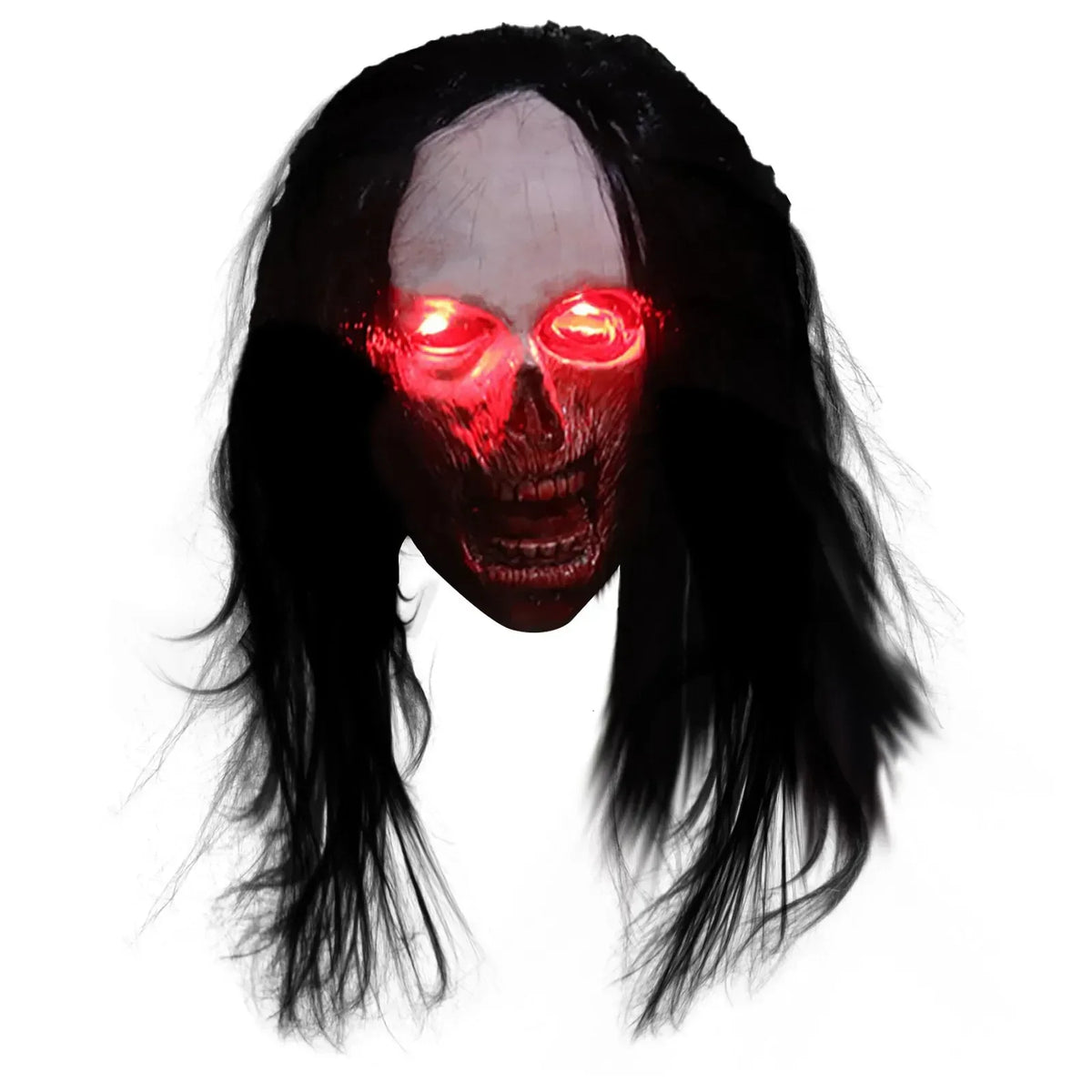 1 pieza Máscara LED de ojos brillantes para Halloween, disfraz de terror, máscara luminosa para cosplay, mascarada, cumpleaños, boda, fiesta, máscara de látex 2024 250