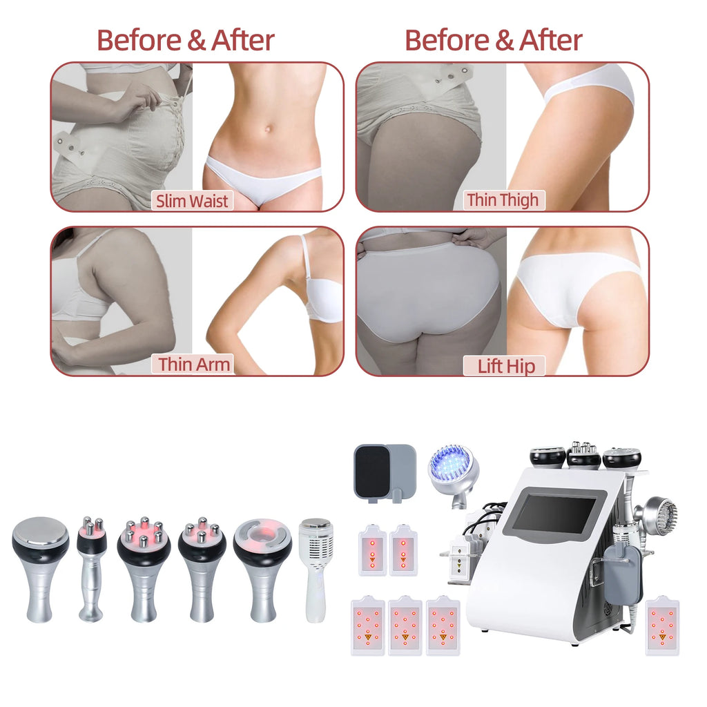 9 en 1: Masajeador de radiofrecuencia con vacío de 80K, dispositivo para adelgazar el cuerpo, liposucción, cuidado de la piel, máquina de cavitación ultrasónica KIM8, dispositivo para el rejuvenecimiento facial, herramie