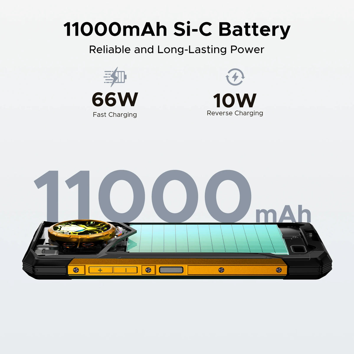 Smartphone ultrarresistente DOOGEE S200 Ultra 5G, Dimensity 7400, 64 GB de RAM (12+52) 1 TB de ROM, pantalla de 6,72'' a 120 Hz, batería de 11000 mAh, 66 W, NFC, Android 16