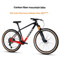 Horquilla de suspensión de 12 velocidades, cuadro de fibra de carbono, bicicleta de montaña de 29 pulgadas, frenos de disco hidráulicos, bicicleta para adultos para todo terreno al aire libre.