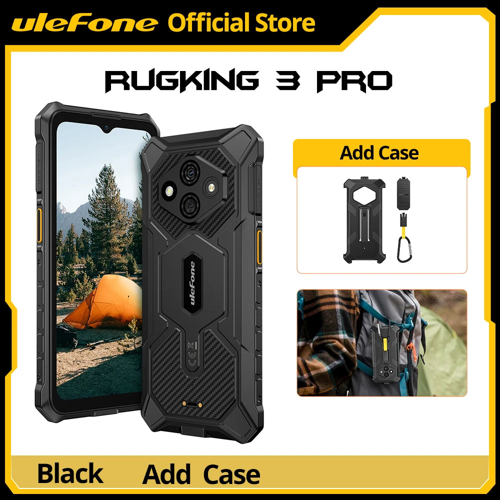 【Estreno mundial】Teléfono resistente Ulefone RugKing 3 Pro, 6.56", 120Hz, 5700mAh, Android 15, hasta 16GB RAM, 128GB ROM, NFC, 4G, global
