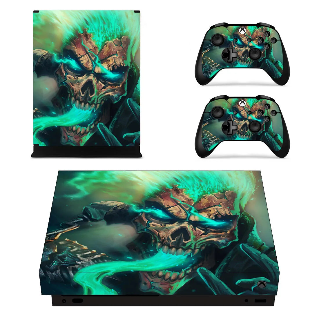 Personalización, diseño personalizado, vinilos adhesivos para cubrir completamente la consola y el mando de Xbox One X